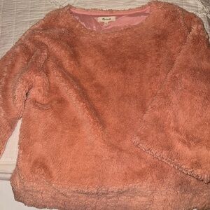 Madewell superfurry teddy top